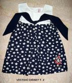 LINDO VESTIDO DISNEY MARINHO T. 2 ANOS