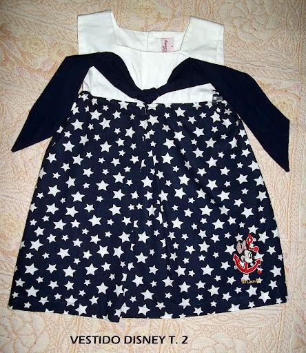 LINDO VESTIDO DISNEY MARINHO T. 2 ANOS