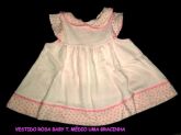 Vestido rosa t. médio comprimento: 32cm busto: 40cm
