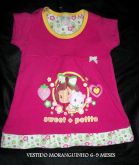 Lindo vestido moranguinho 6-9 meses por r$15,00