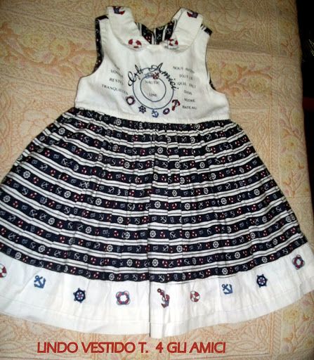 VESTIDO T. 2 ANOS GLI AMICI comprimento: 56 cm busto: 60cm r