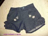 Shorts Jeans george 0-3 meses