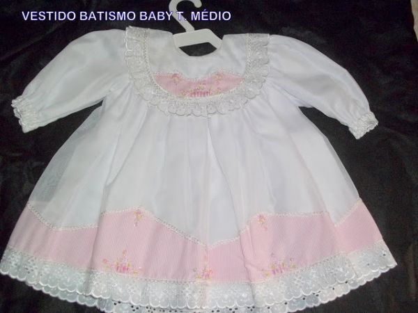 VESTIDO BABY MÉDIO BATISMO ÓTIMO ESTADO