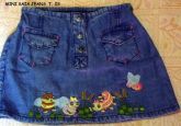 LINDA MINI SAIA JEANS T. 3 bordada