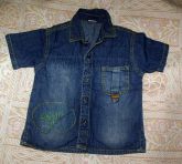 CAMISA EM JEANS T. 02  linda bordada