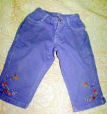 CALÇA ALPHABETO T. 03 LILÁS bordada